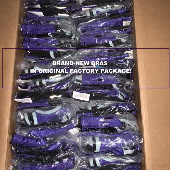 Set of 3! 32F Glamorise SPORT Bra (DOUBLE-LAYER) Wicking (UNDERWIRED) PURPLE NEW - Picture 12 of 15